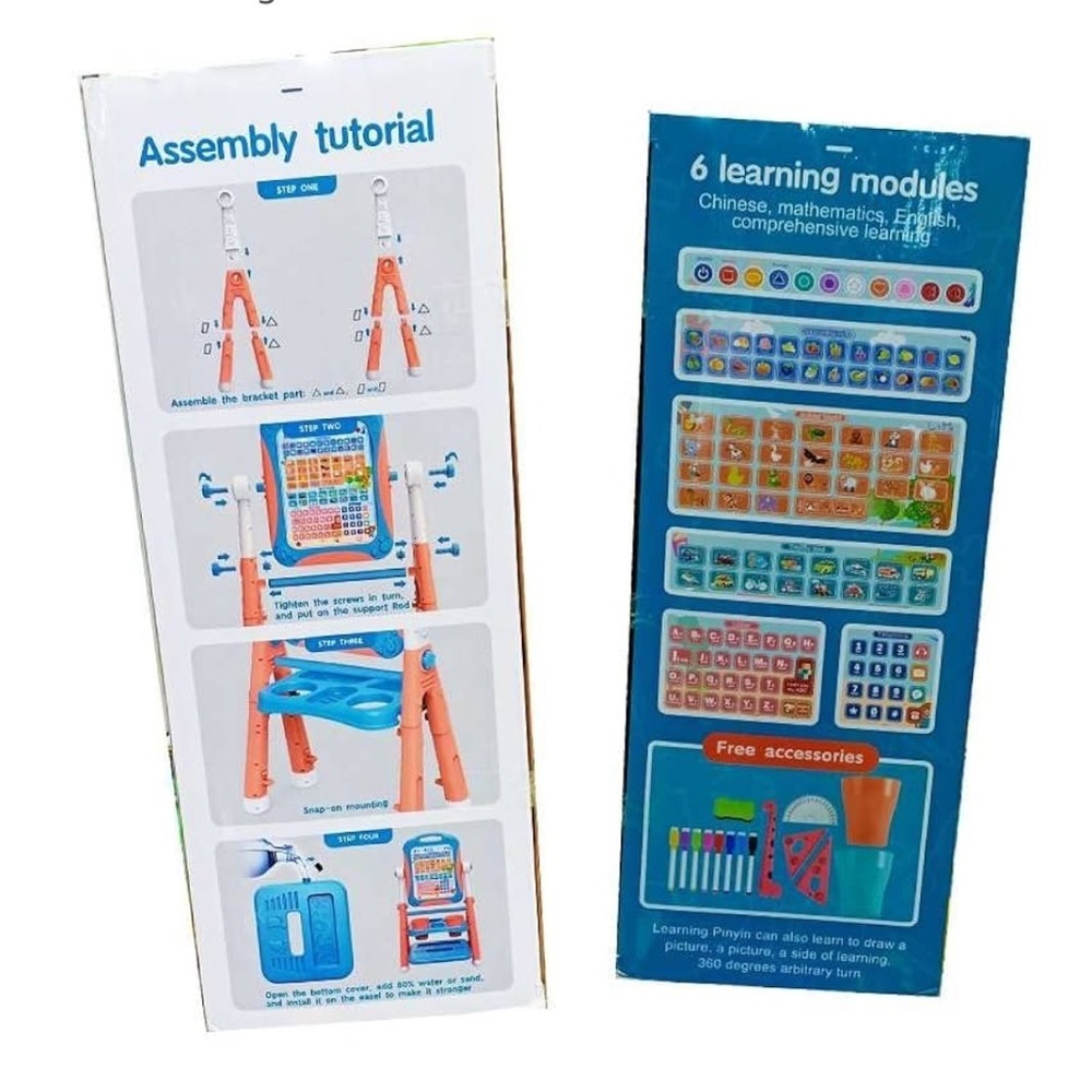 2-in-1 Kids Learning Easel Musical Alphabet Numbers Drawing Boardl Toy - Picture 8 of 9